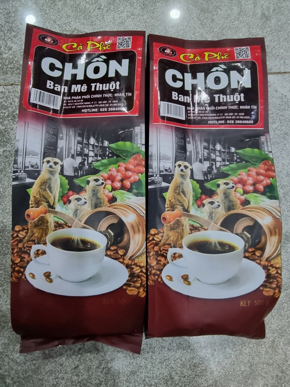 Combo 2 bịch Cà phê pha Phin truyền thống Chồn Buôn Mê Thuộc của công ty Hoàng Net thượng hạng 500gr x 2 gói chồn đỏ
