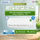 Máy lạnh/ Điều hòa Panasonic Inverter CU/CS-LU9AKH-8 - 1HP - Một chiều - Eco AI - Lọc sạch không khí NanoeX - Wifi