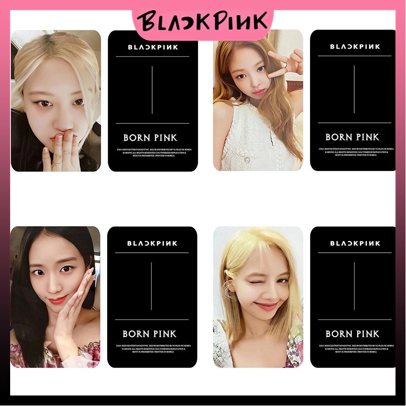 [ PHOTOCARD ] Thẻ Card Bo Góc Thành Viên BLACKPINK - Chủ Đề BORN PINK 2022 Bản Đen - Cán Sần Xịn [FA