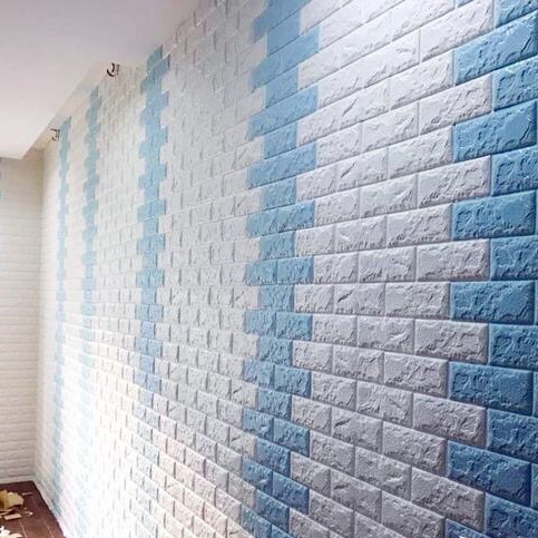 10 Tấm xốp dán tường giả gạch 3D Độ Dày Tiêu Chuẩn - Giấy dán tường 3D