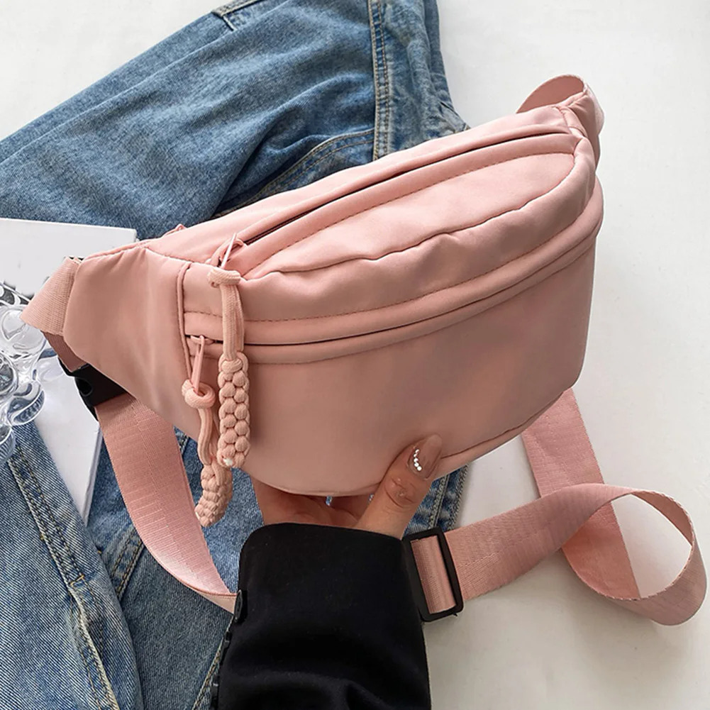 Phụ Nữ Vải Crossbody Túi Rắn Màu Sắc Phụ Nữ Sling Eo Gói Fanny Gói 2023 Của Phụ Nữ Ngực Túi Không Thấm Nước Đi Bộ Đường Dài Túi Túi Túi Xách