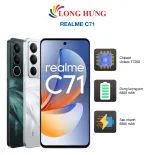 Điện thoại Realme C71 - Hàng chính hãng - Màn hình siêu mượt 120Hz, Chip Unisoc T7250, Pin 6.300mAh