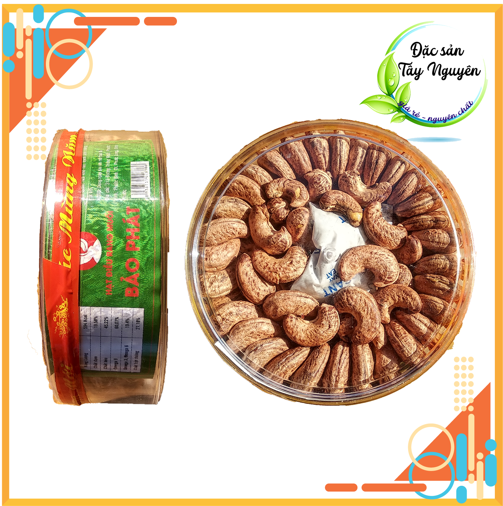 Hạt điều rang muối 500gr - hạt nguyên 100%