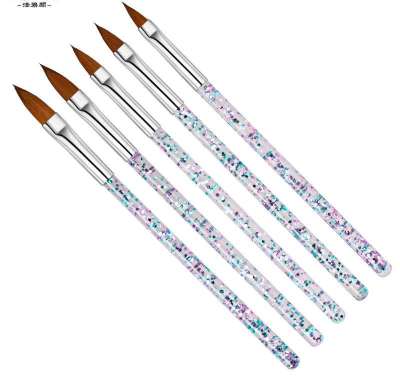Set 5 cây cọ đắp bột nặn hoa dắp móng lấp lánh - phụ kiện nails minh anh