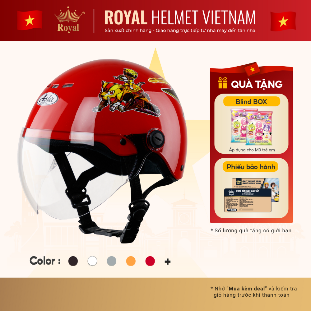 Mũ Bảo Hiểm Trẻ Em Asia MT-103KS - Hàng Chính Hãng, Bảo Hành 1 Năm