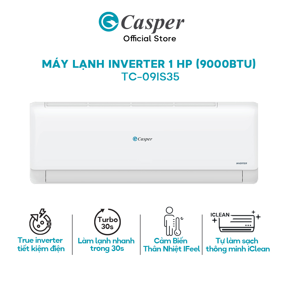 Máy lạnh casper inverter 1 hp tc-09is35