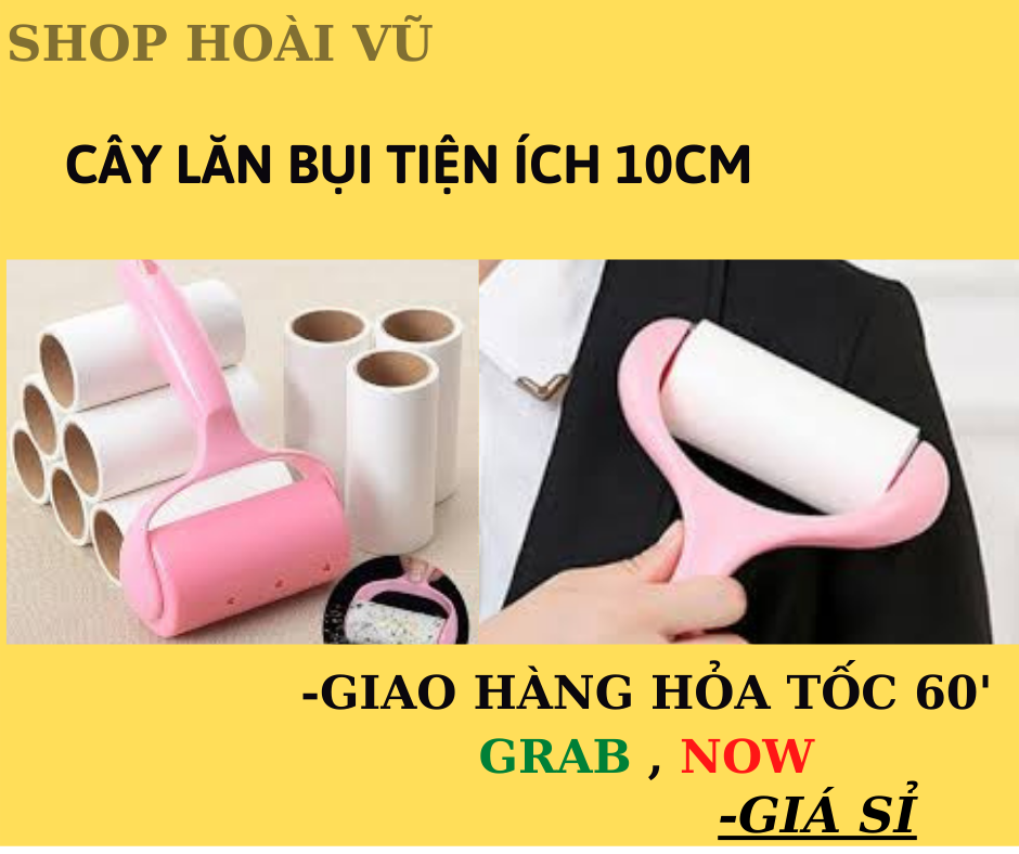 Cây Lăn Bụi Thông Minh Làm Sạch Quần Áo, Sàn Nhà, Lông Mèo , Ga Giường, Sofa Tiện ích / CÂY+Nắp+ LỖI 10cm