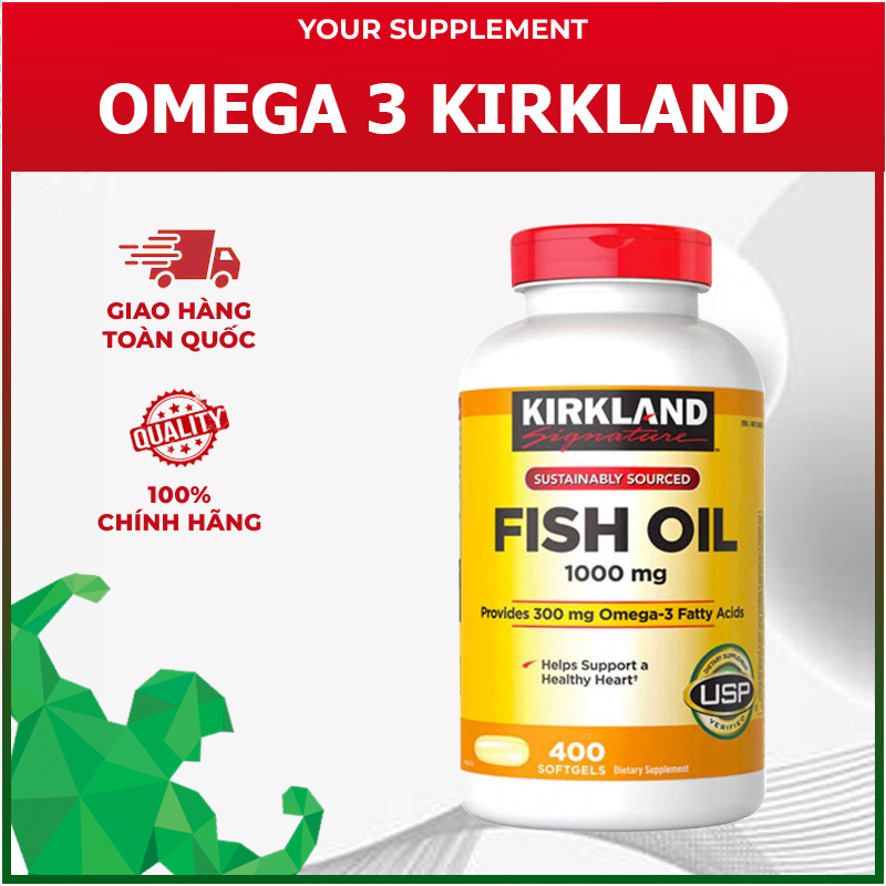 Dầu cá omega 3 - kirkland - 400 viên