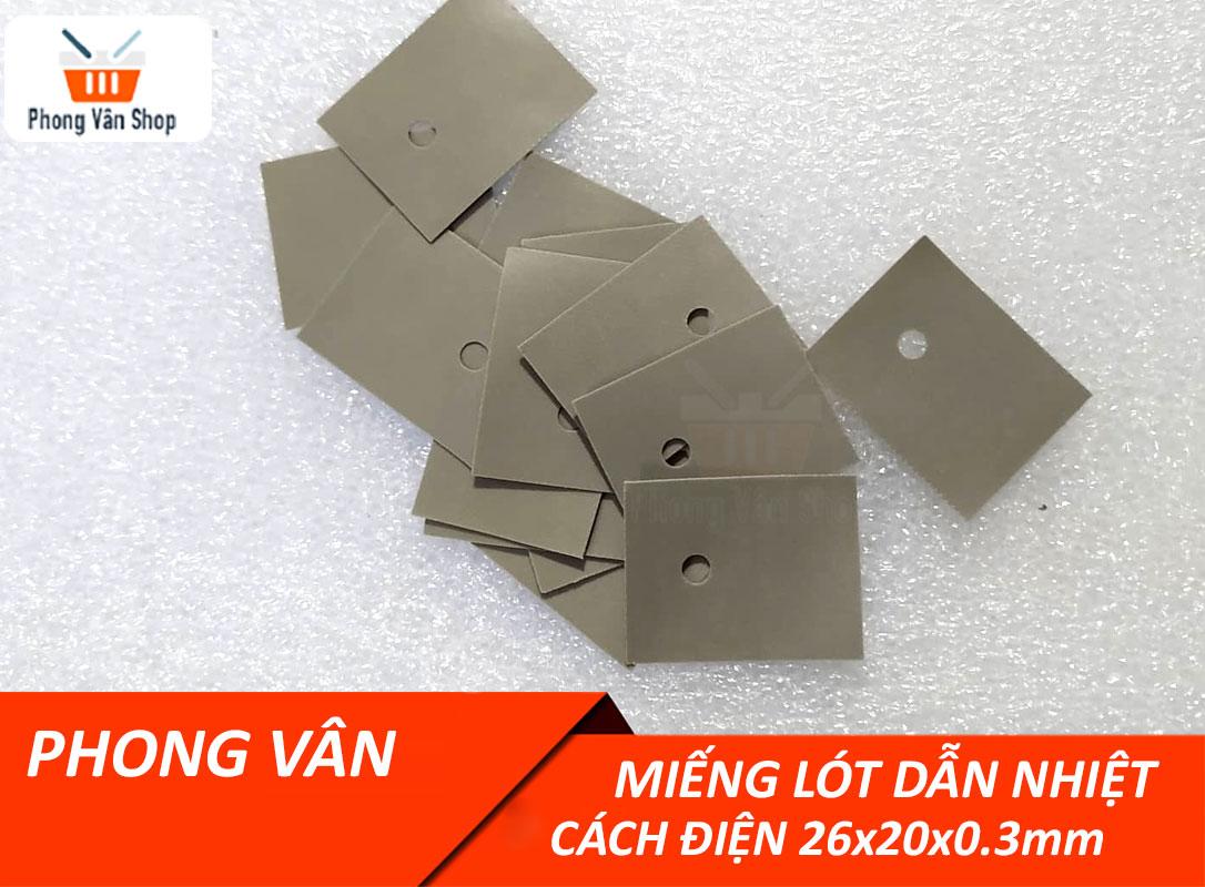 Miếng dẫn nhiệt cách điện 26x20x0.3mm IC-Mosfet-Transistor-IGBT - 40 miếng