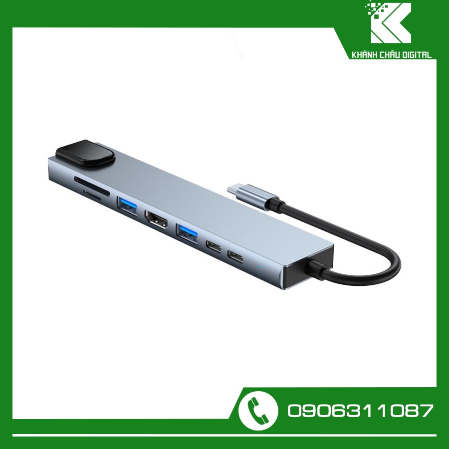 [HCM]Cổng Chuyển 8 In 1 USB-C Hub Dành Cho Macbook PC và Devices - KCD