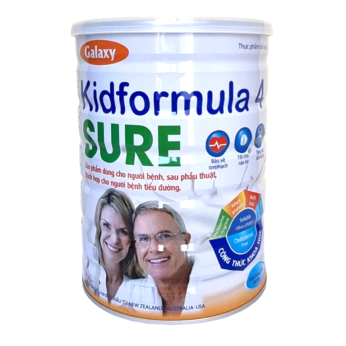 Sữa dinh dưỡng cho người già ăn kém phòng loãng xương ngừa tiểu đường Kidformula Sure lon 900g