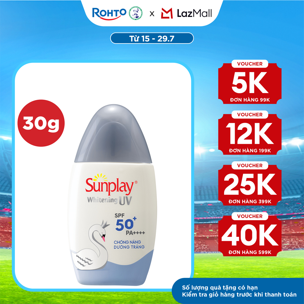 Kem chống nắng Sunplay dưỡng trắng da, dạng sữa Sunplay Whitening UV SPF 50, PA++++ 30g