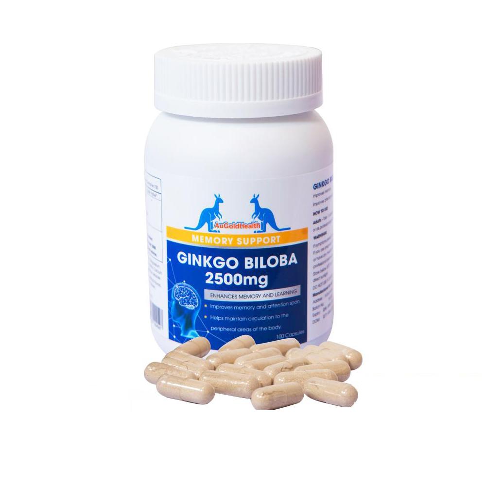 [HCM]Viên Uống Bổ Não Tăng Tuần Hoàn Máu Lên Não Của Úc - AuGoldHealth Ginkgo Biloba 2500mg - 100 Viên - Hàng Nhập Khẩu
