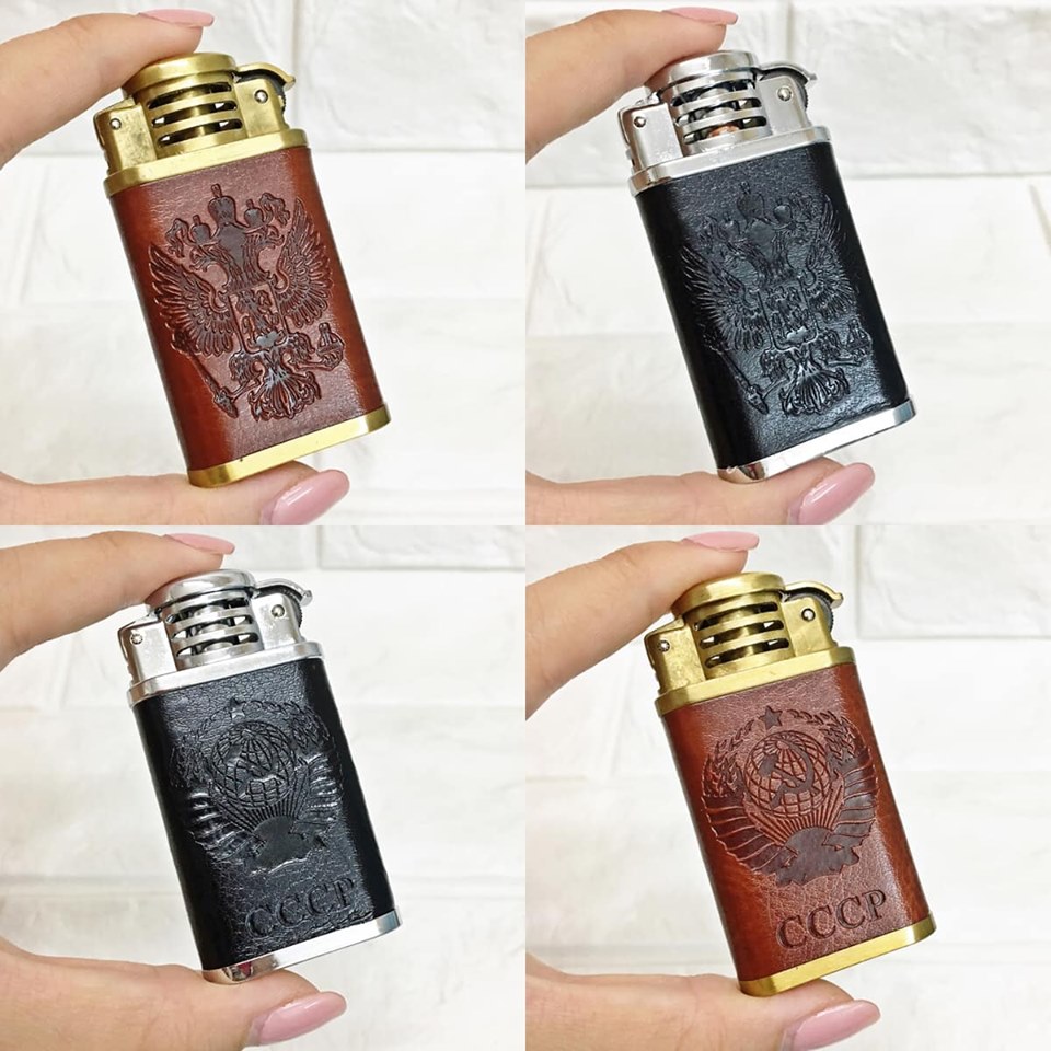 (BẬT LỬA ĐỘC LẠ) HỘT QUẸT ZIPPO CỐI XĂNG ĐÁ BỌC DA CAO CẤP