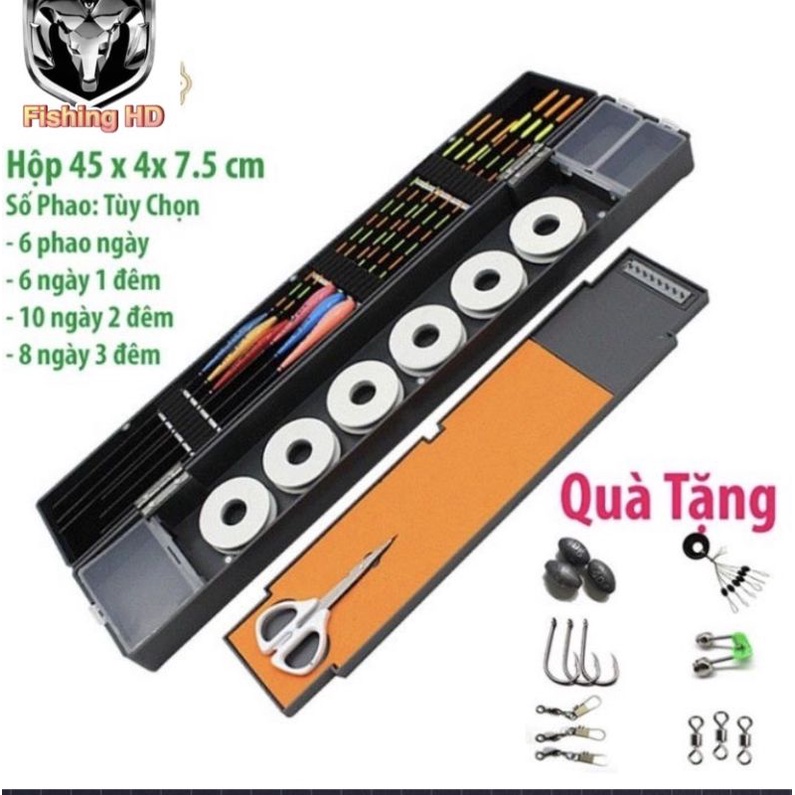 Hộp đựng phao câu cá hộp phao câu đài xám 45cm chuyên dụng đa năng hp4 đồ câu fishing_hd