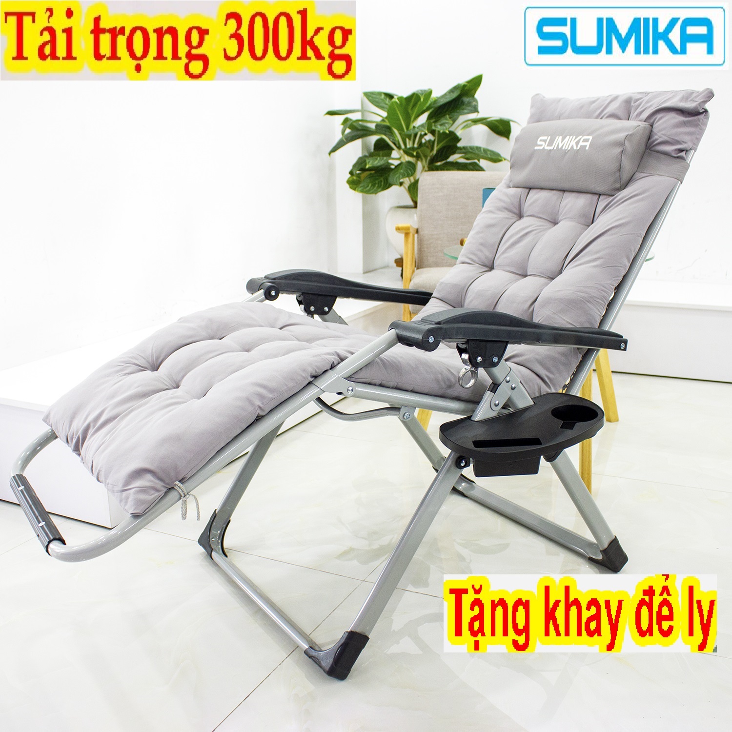 [ TUẦN LỄ VÀNG: GIẢM GIÁ + QUÀ TẶNG HẤP DẪN ] Ghế Xếp thư giản SuMiKa SK179 KHUNG VUÔNG KHÓA KIM LOẠI VÀ KHÓA NHƯA PVC - Tải Trọng 300kg  + Nệm Sợi Poli Cao Cấp Tặng khay + Gối -  SUMIKA Nhật Bản - LUÔN CÓ PHỤ KIỆN THAY THẾ