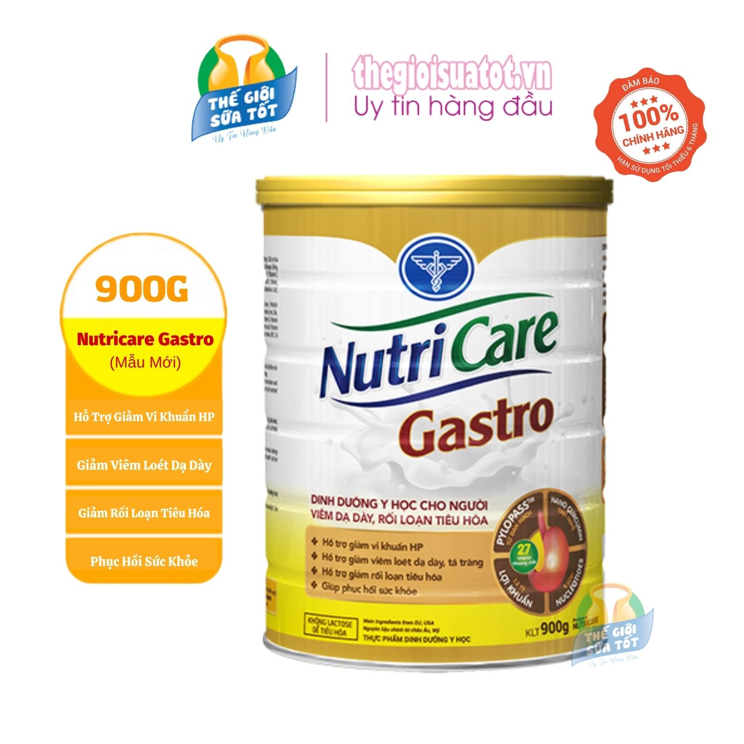 Sữa nutricare gastro 900g - sữa bột dành cho người bị dạ dày viêm loét dạ dày rối loạn tiêu hóa