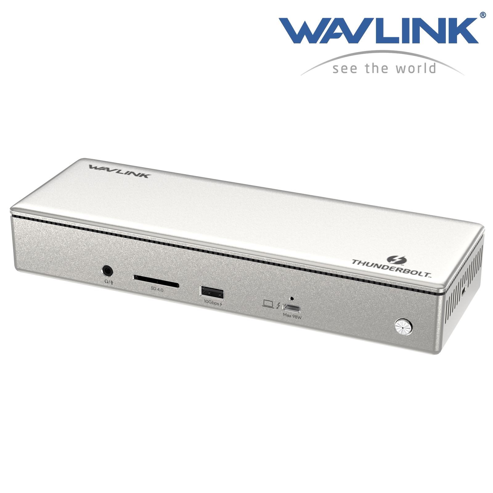 Thunderbolt 4 Quad Display Dock (15-in-1), WAVLINK 40Gbps Docking Station with 98W Laptop Charging, Single 8K@30Hz Quad 4K@60Hz, 2.5G RJ45, SD V4.0, 10Gbps USB3.1 for MacBook Pro/Air and More