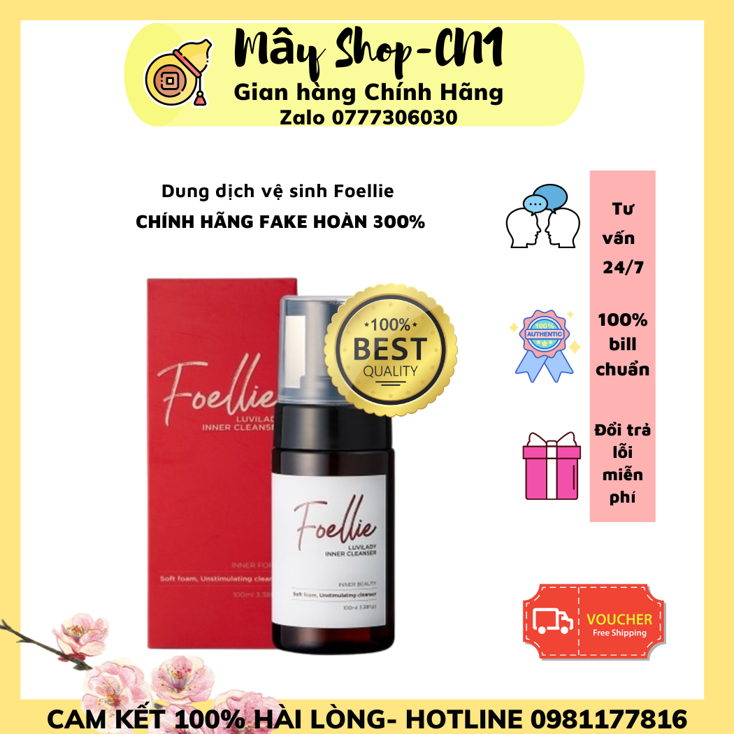 Dung dịch vệ sinh vùng kín Foellie Inner Cleanser 100ml