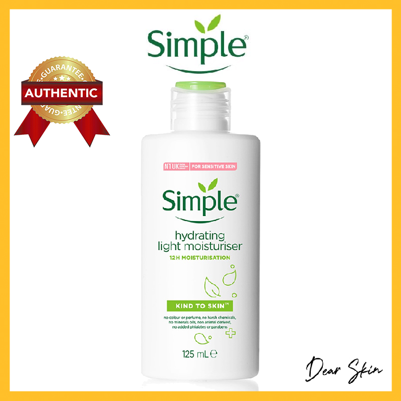 Sữa Dưỡng Da Simple Hydrating Light Moisturiser 125ml Chính Hãng - dành cho da nhạy cảm