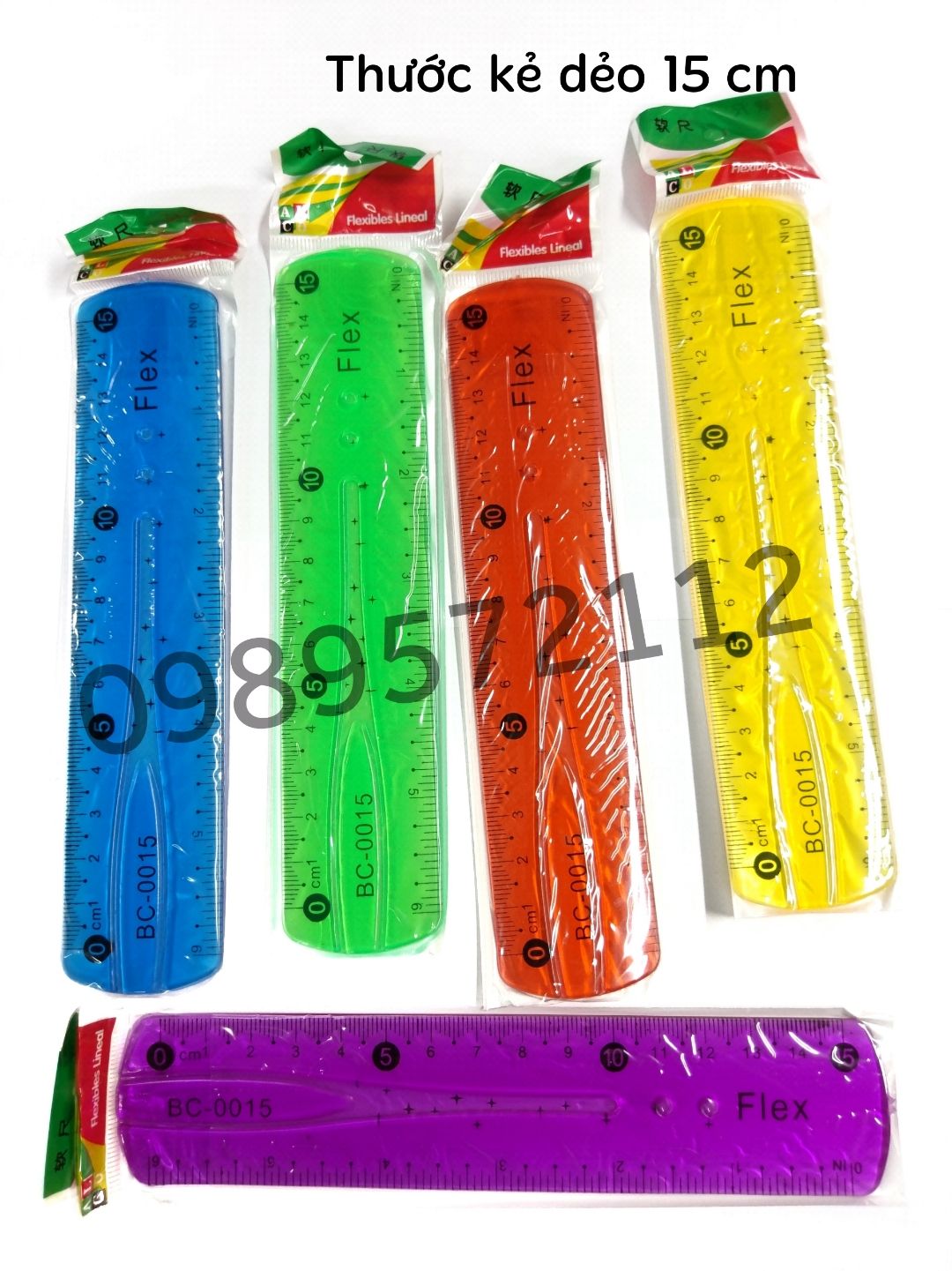 combo 2 cái Thước kẻ dẻo 15cm FLex Bc-0015