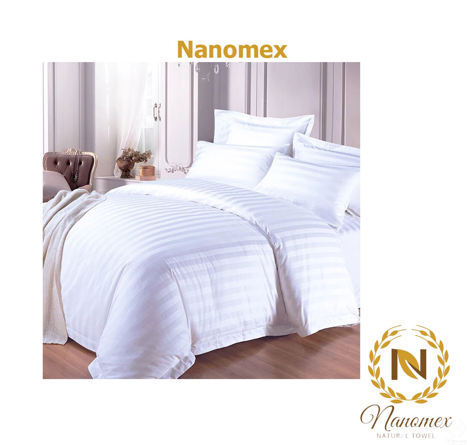 Bộ Drap giường Cotton Khách Sạn Trắng Sọc 1m/m2/m4/m6/m8/2m2 cao cấp ga giường Nanomex