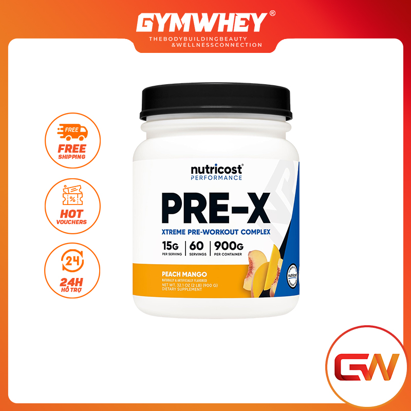 Nutricost Pre Workout Complex Tăng Sức Mạnh, Tỉnh Táo Và Nâng Cao Hiệu Suất Tập Luyện 60 Ser