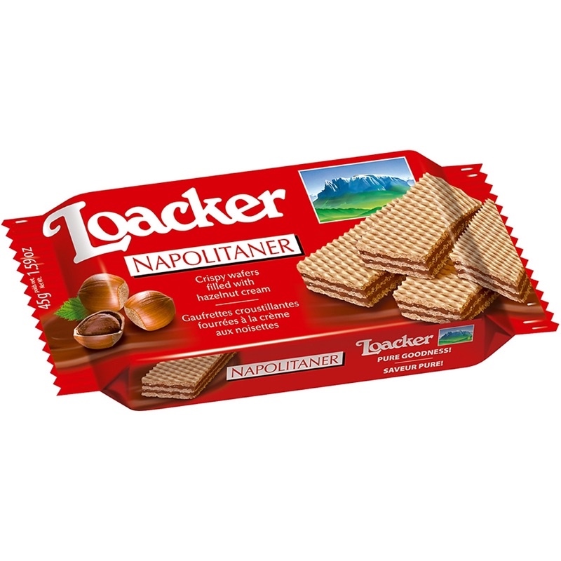 Hot sales cheap Bánh Xốp Loacker Ý 45g - Napolitaner- Cacao - Vanilla -