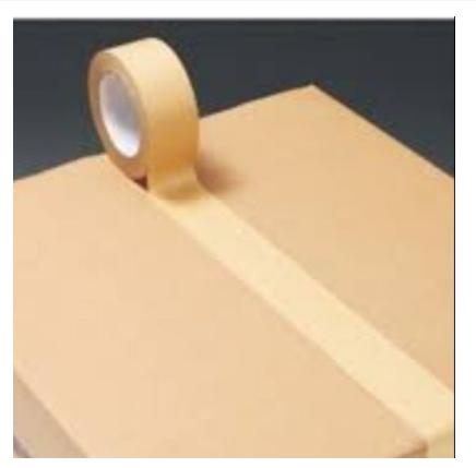 Băng keo giấy nhám nâu (giấy da bò) loại 45 mét viết chữ lên được