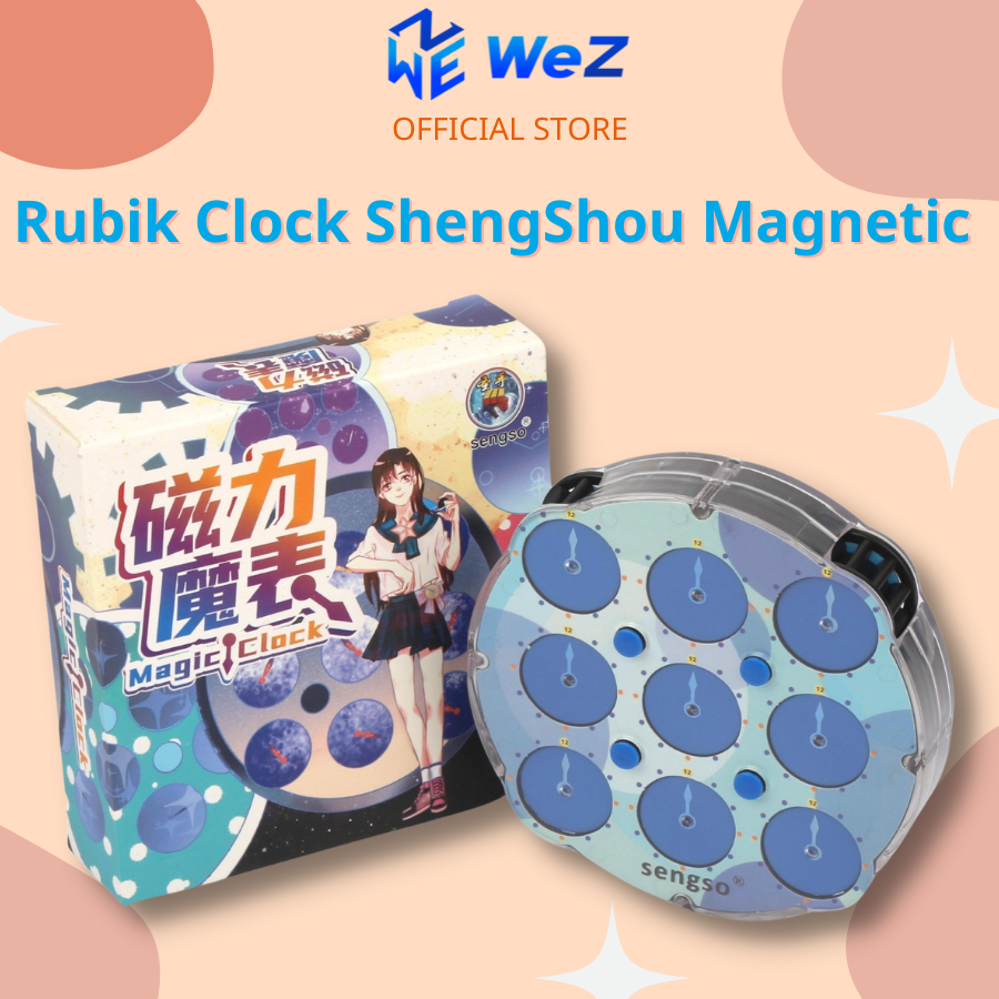 rubik clock shengshou magnetic có nam châm - đồng hồ nam châm sengso 1