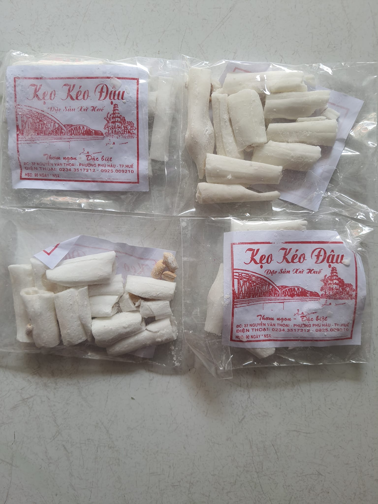 1 gói kẹo kéo đậu tuổi thơ Huế Đặc sản xứ Huế