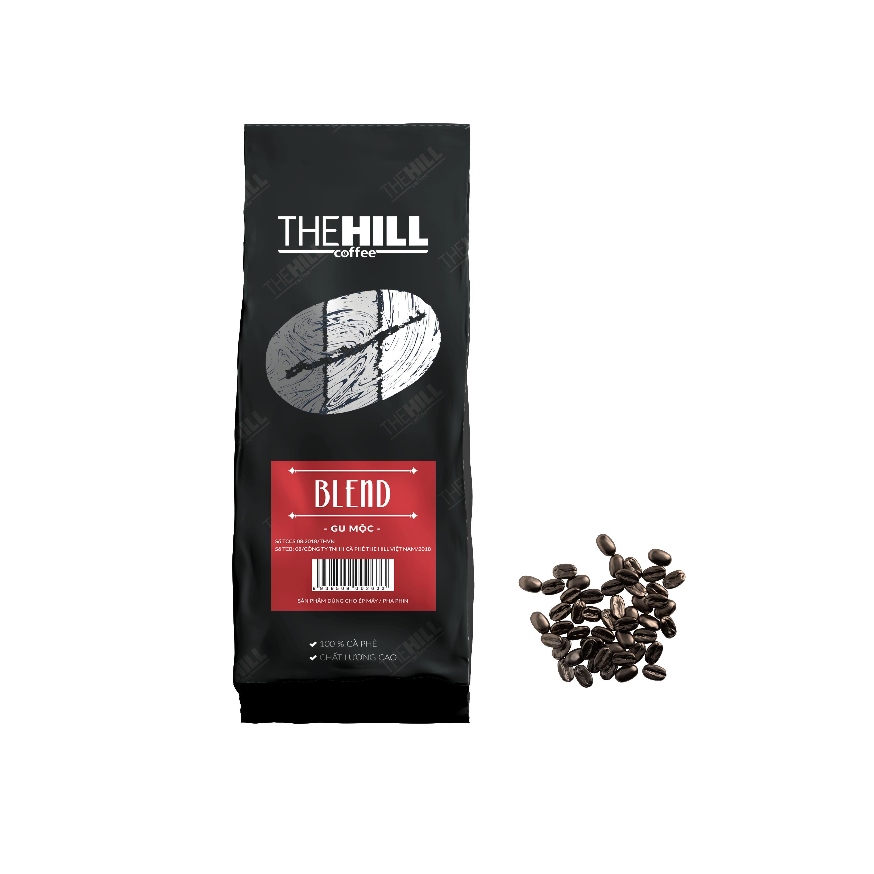 Cà phê blend gu mộc - nguyên hạt 500g - cafe the hill việt nam