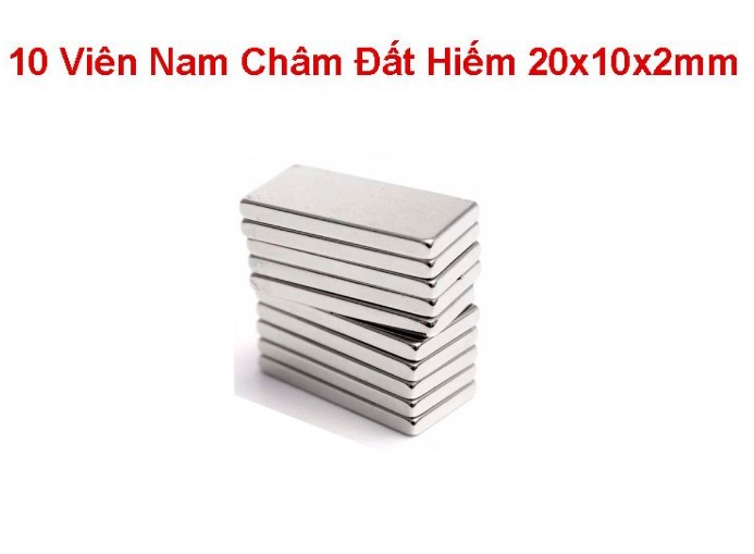 Bộ 10 viên nam châm đất hiếm 20x10x2mm