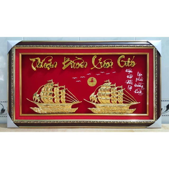 Tranh đồng hồ - tranh đá xi vàng kích thước 40*60