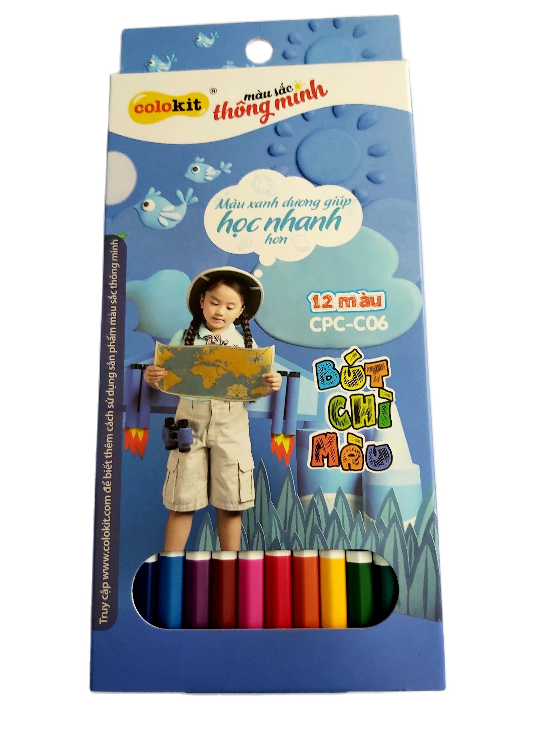 Dụng cụ học sinh Bút chì 12 màu Colokit Thiên long