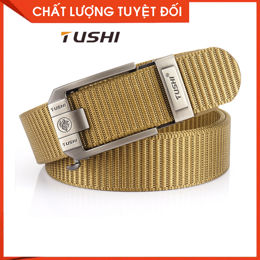 Dây lưng Nam vải dù_Tushi siêu bền_Khóa cài tự động thép không gỉ chắc chắn, tiện lợi - Dây nịt vải Canvas_phong cách lính sang trọng, tinh tế (T68)