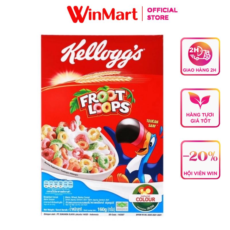 Siêu thị WinMart - Ngũ cốc dinh dưỡng Froot Loops Kellogg s hộp 160g