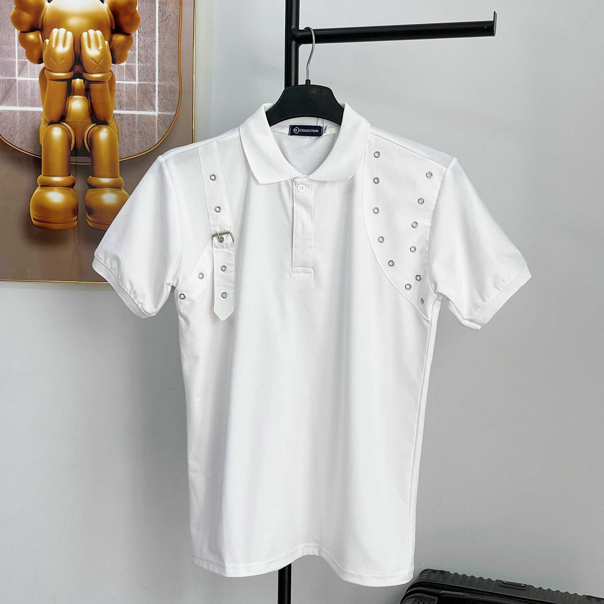 Áo thun POLO nam có cổ ngắn tay in họa tiết đẹp chất thun cotton co dãn 4 chiều mẫu mới trẻ trung, cá tính giá rẻ DV-FASHION - 2