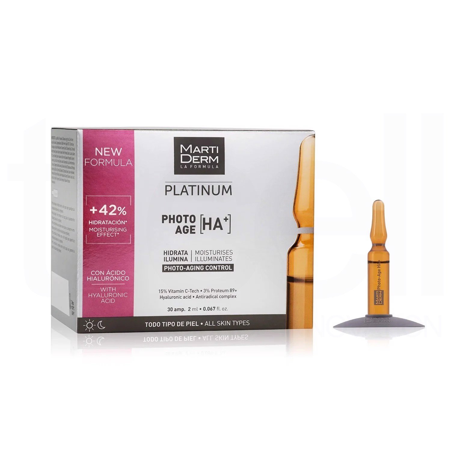 Ampoules 15% vitamin c nguyên chất chống lão hóa - martiderm platinum photo age ha+