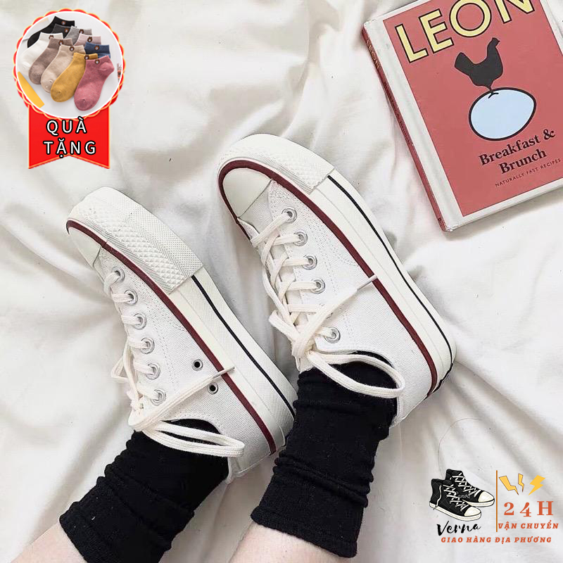 Giày nữ Đế Dày giày thể thao nữ hoang dại giày sneaker nữ vải
