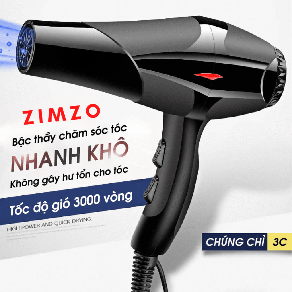 Máy Sấy Tóc 2 Chiều Nóng Lạnh Công Suất Lớn 3500W Chế Độ Sấy Chăm Sóc Tóc Bảo Hành 12 Tháng