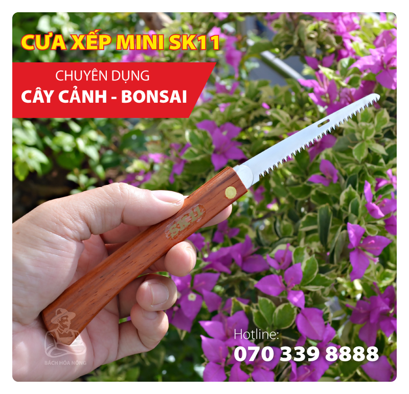 Cưa xếp mini sk11 nhật bản hiệu fujiwara sangyo 210mm - chuyên dụng cây cảnh, bonsai
