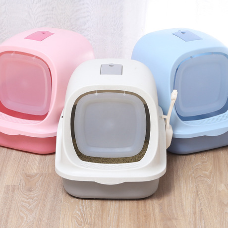 Nhà vệ sinh cho mèo (size lớn), thiết kế dạng hộp kín, cánh cửa ra vào được thiết kế rộng rãi và thoải mái cho mèo ra vào