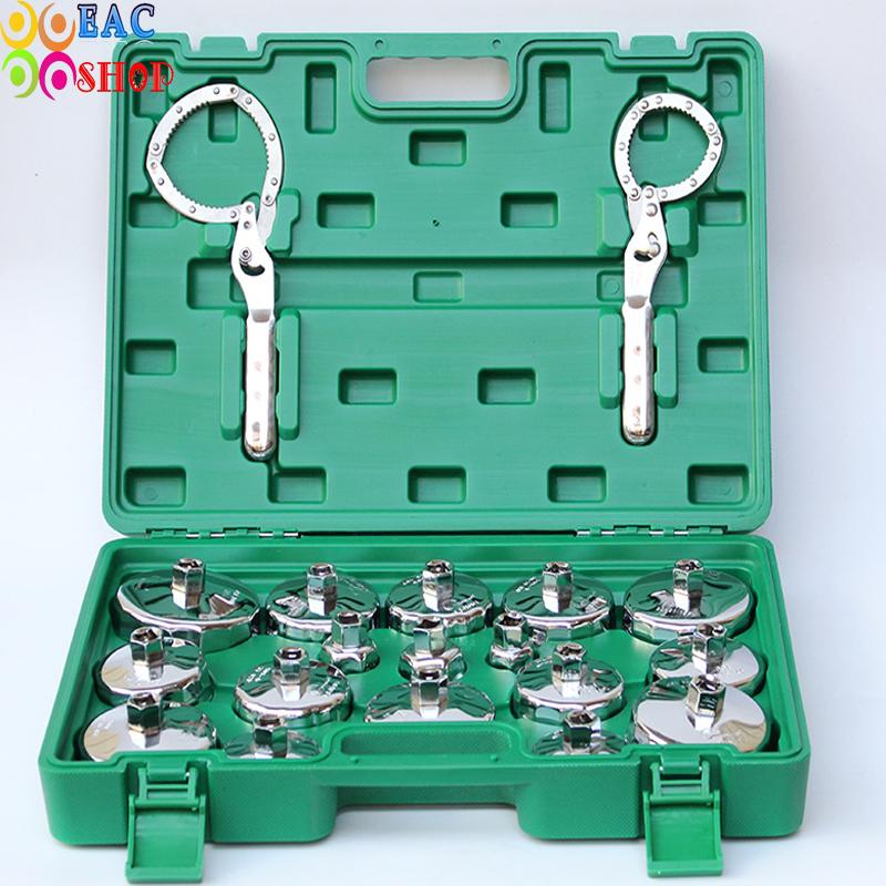 Bộ vam bát tháo cốc lọc dầu bằng thép 19 chi tiết dùng cho tất cả các loại xe ô tô