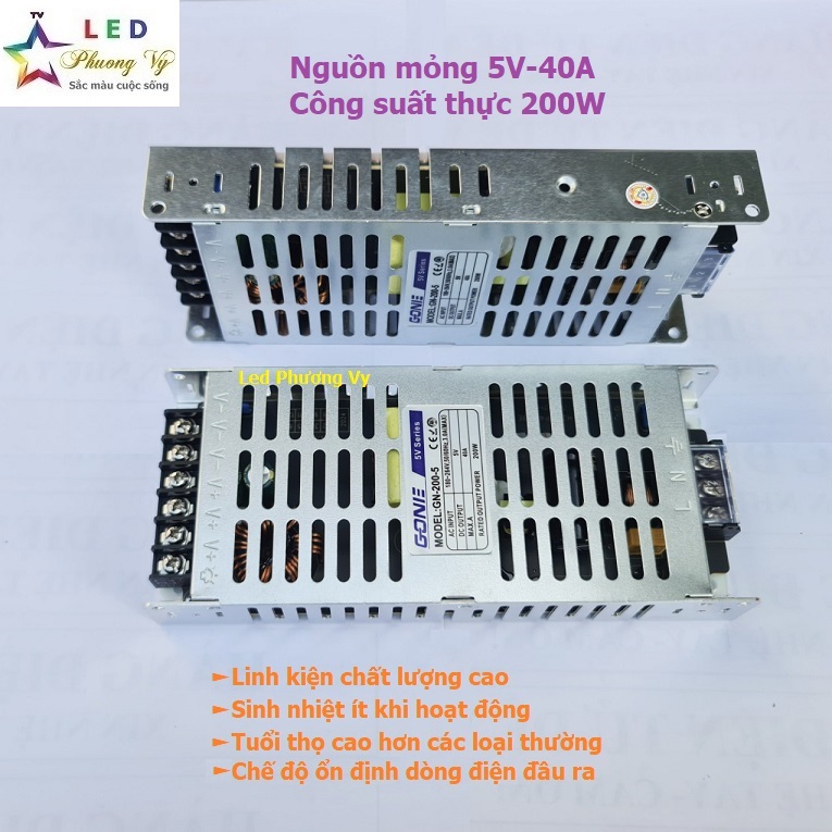 Nguồn mỏng 5V40A mới zin- Hàng chất lượng xịn sò độ bền cao