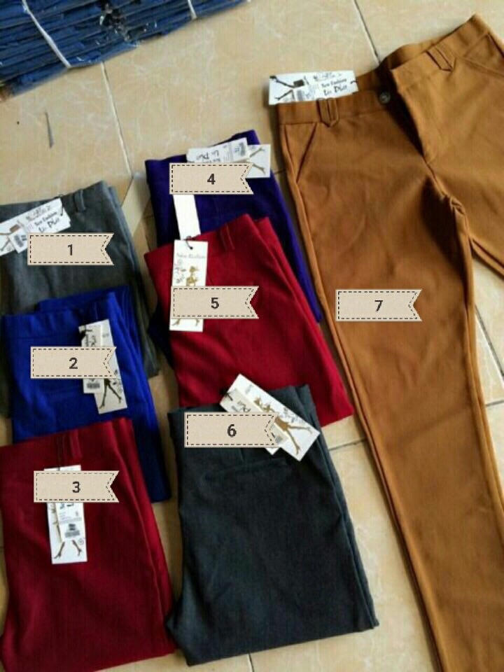 Quần dài dây kéo thun cotton