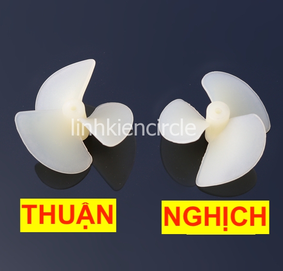 2 Chân vịt mini thuận nghịch trục 2mm 3 cánh 36mm chế thuyền - LK0462