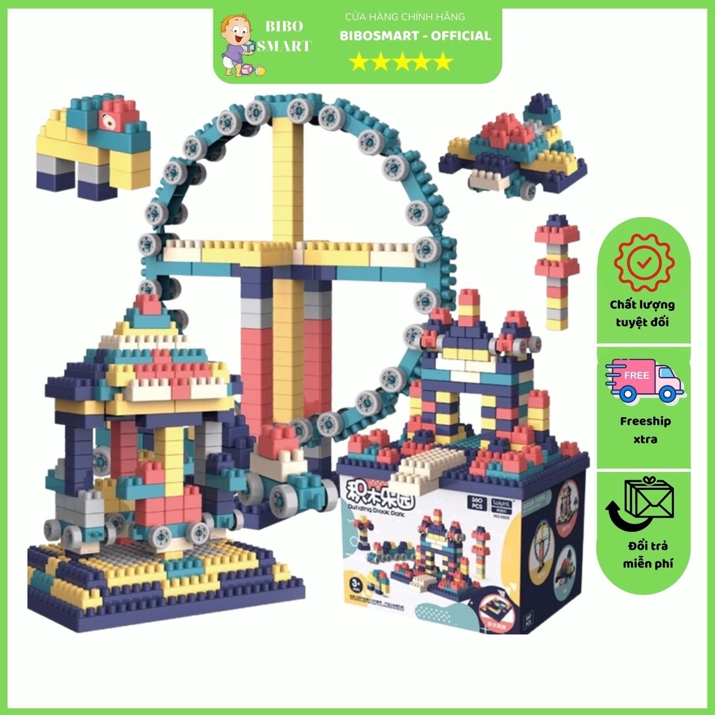 Bộ đồ chơi lắp ghép Lego 520 chi tiết - Đồ chơi thông minh cho bé BIBOSMART