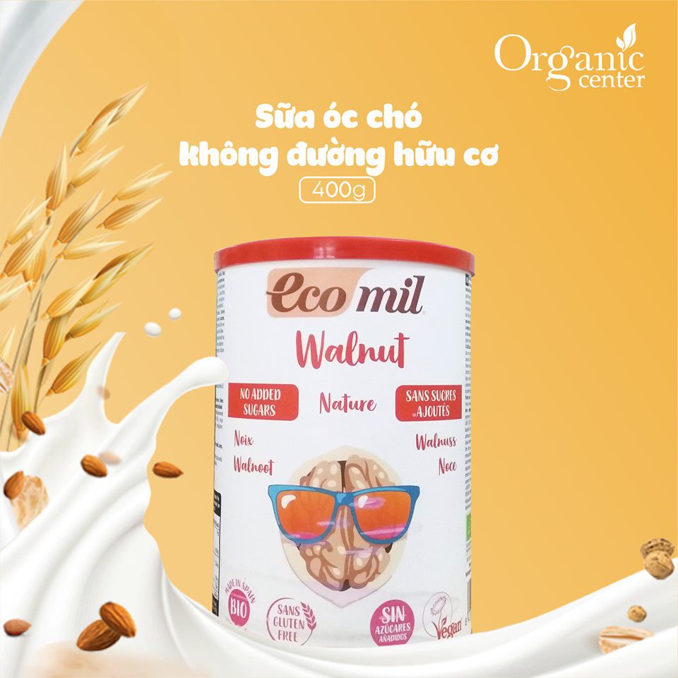 Sữa hạt óc chó hữu cơ ecomil 400g