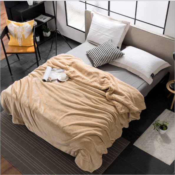 (kích thước 2m x 2m3  Chăn lông tuyết Muji 2 lớp siêu mềm mịn , chăn nhung mềm lông cừu 2 lớp